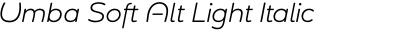 Umba Soft Alt Light Italic